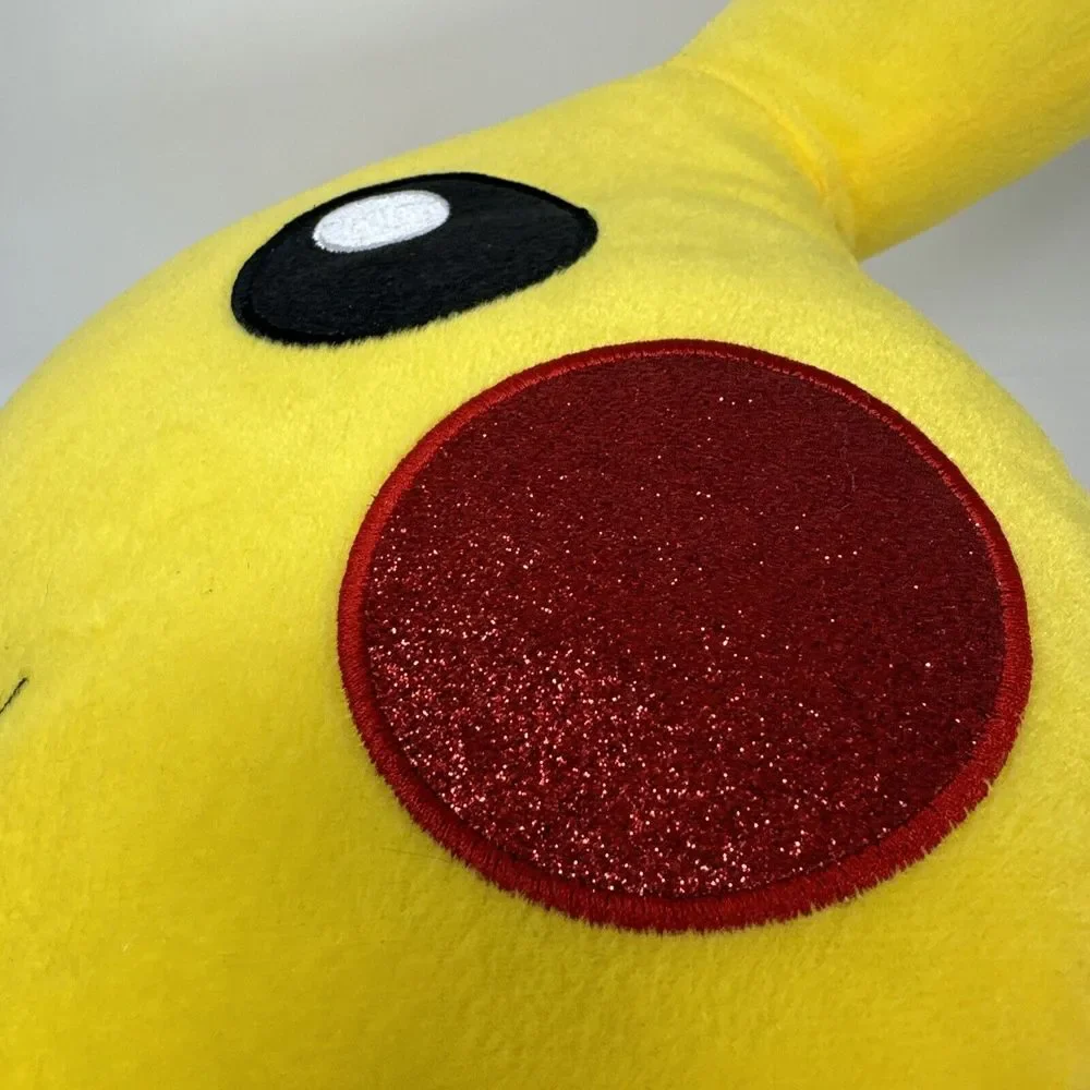 Pokemon Pikachu Plush Pillow Head Doll Plush‎ Animal Toy Factory Glitter Cheeks